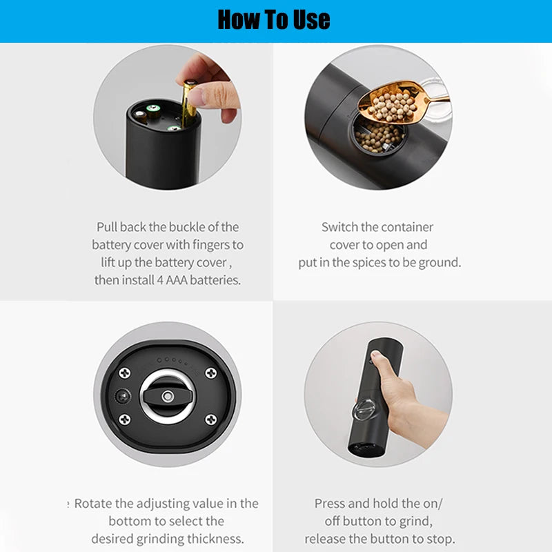 Xiaomi Partner LED Electric Grinder - Precision Seasoning