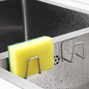 Kitchen Adhesive Stainless Steel Sponge Holder Waterproof Sink Sponge Drain Rack Shelf kitchen organizer and storage Accessories