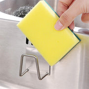 Kitchen Adhesive Stainless Steel Sponge Holder Waterproof Sink Sponge Drain Rack Shelf kitchen organizer and storage Accessories
