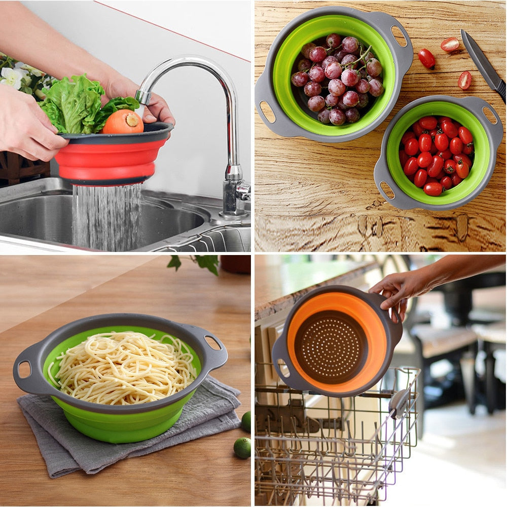 Foldable Cleaning Basket: Kitchen Innovation