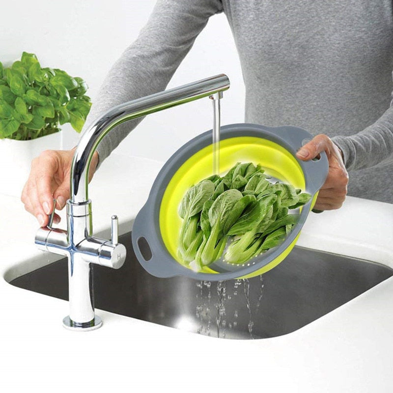 Foldable Cleaning Basket: Kitchen Innovation