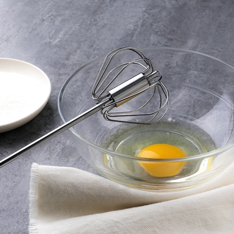 Self-Turning Stainless Whisk: Kitchen Pro