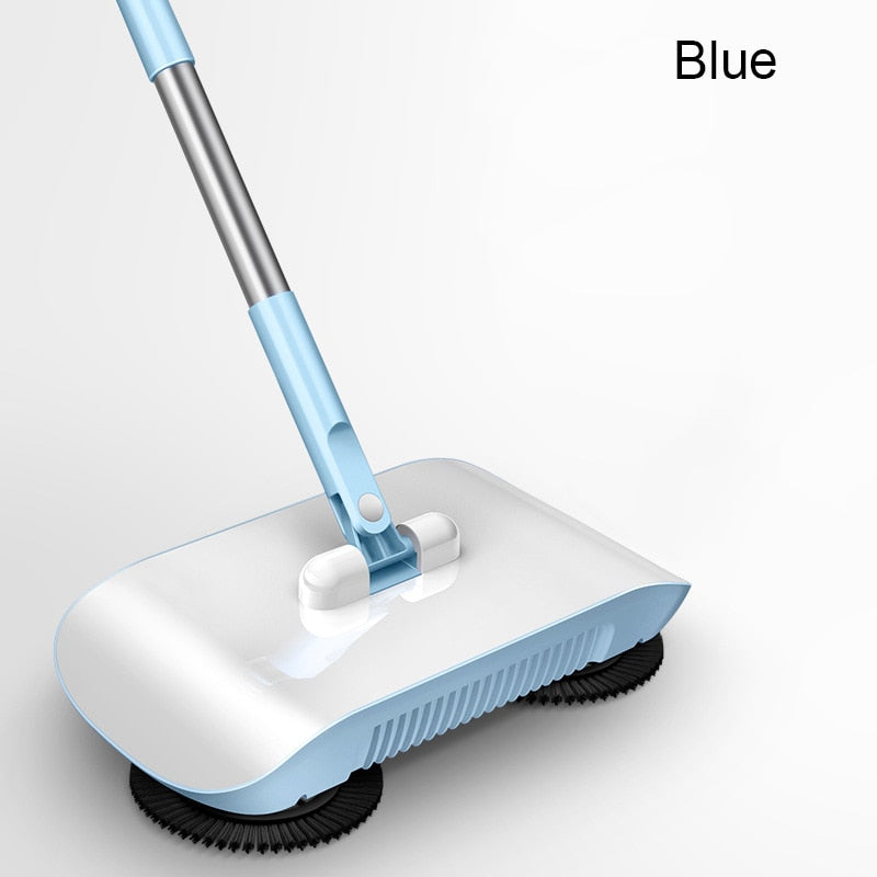 Hand-Push Broom and Dustpan Combo