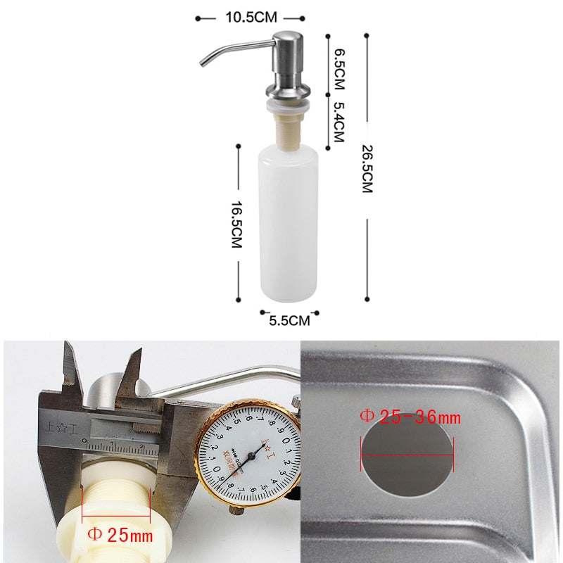 Sleek Stainless Steel Soap Dispenser: EL8406