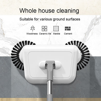 Hand-Push Broom and Dustpan Combo