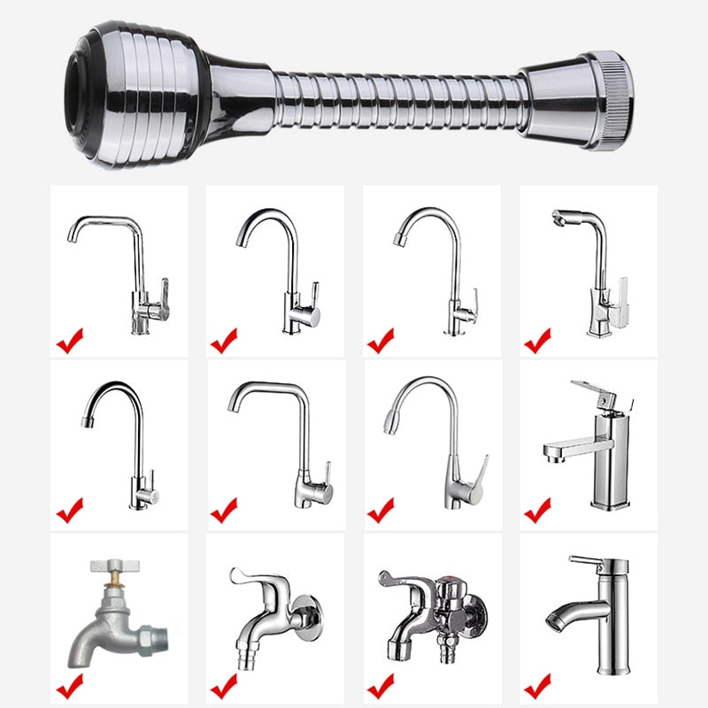 360 Rotatable Bubbler Faucet Extender: Kitchen and Bath Efficiency