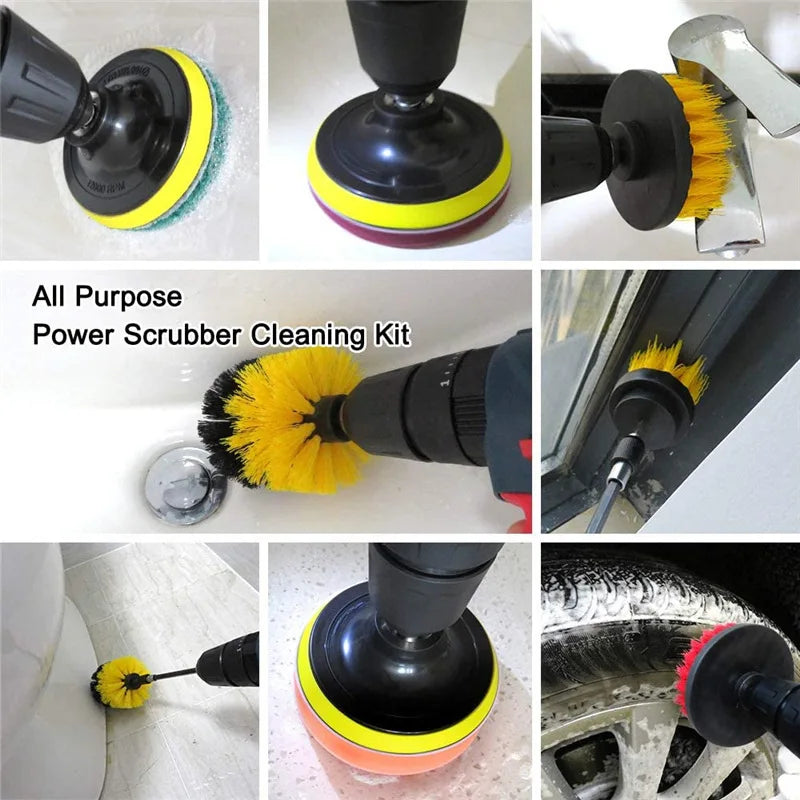 Electric Scrubber Brush Kit: 3Pcs/5Pcs