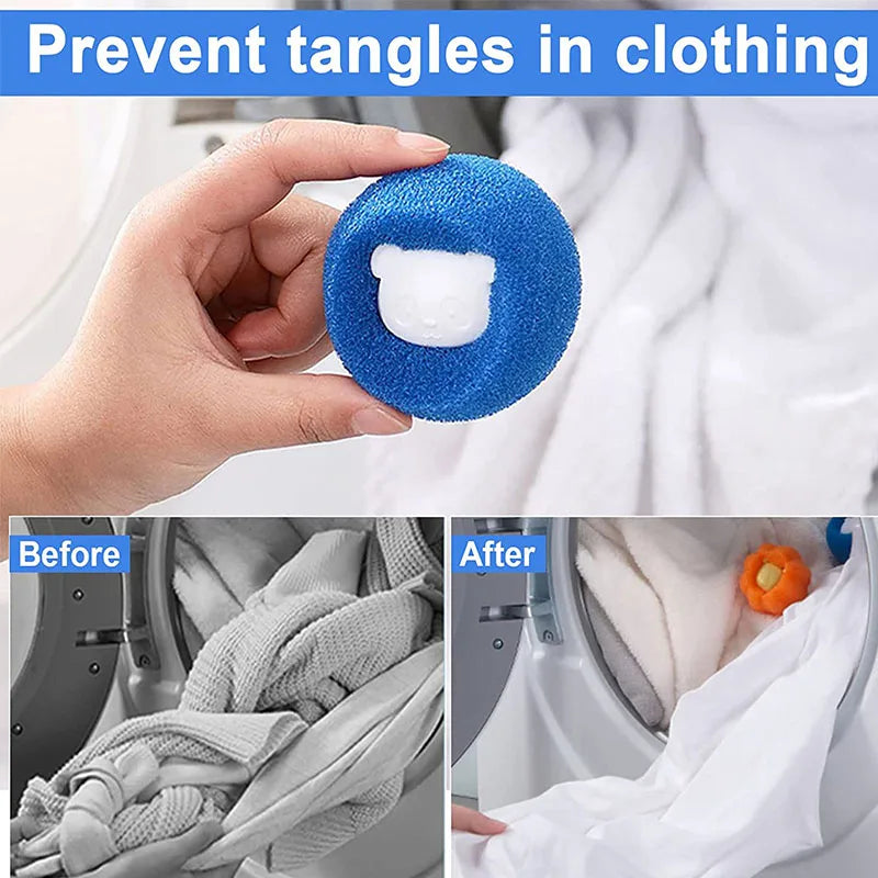 Pet Hair Remover Reusable Balls - 5pcs Laundry Washing Machine Filters